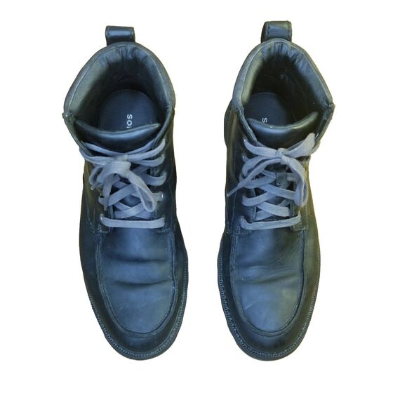 Sorel Madson Boots Men\'s Size 11 Black Leather Moc Toe 5 Eyelet Work NM2346-010 main image 4